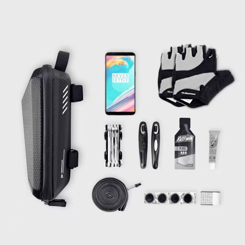 PROMEND bolsa de cola de bicicleta con cáscara dura, bolsa de sillín trasero de gran capacidad, bolsa de asiento de carretera de montaña, accesorios de bicicleta