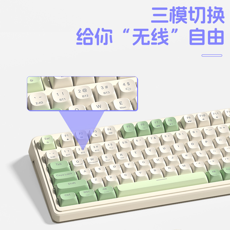 Бесшумная клавиатура, игровая механическая для ноутбука, S99, Bluetooth