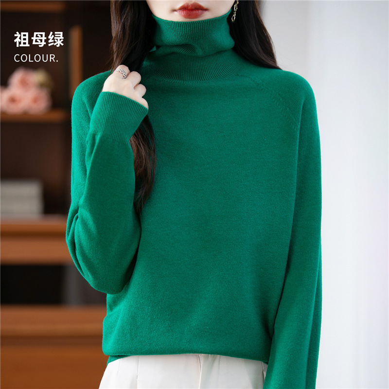 Autumn and Winter New Style Lapel Knitwear Women's Andy Velvet Long-Sleeved Knitwear Large Size Versatile Classic High Collar Inner Layering Shirt