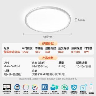 Nvc Led Lighting Ceiling Lamp Simple Bedroom Study Kidsren's Room Smart Full Spectrum Healthy Eye Protection