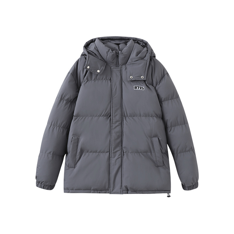 Giacca in cotone con cappuccio tinta unita 2025, giacca invernale in cotone ampia e spessa, cappello staccabile, giacca in cotone e giacca calda_voghion.com