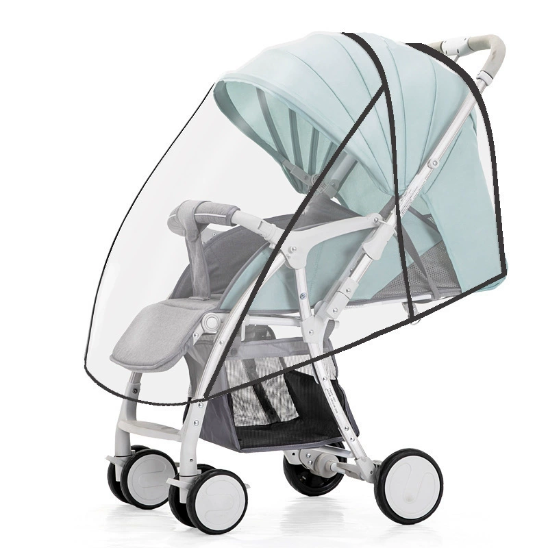 Stroller for twins, children's raincoat, windproof windproof cover with umbrella, trolley, protecting mask
