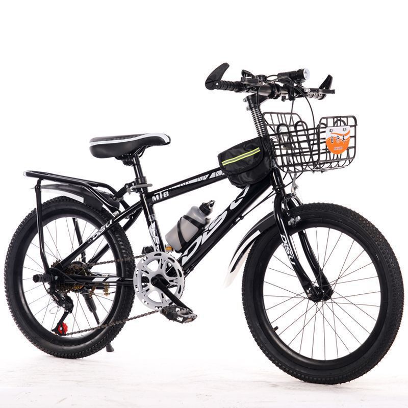 Black bike shifter (brake handle), set, basket