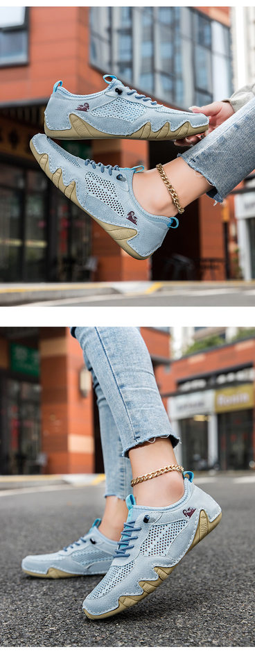 Giày thể thao unisex cỡ lớn thoáng khí lưới mùa hè, đế bằng — Z8808 kaki, Z8808 màu hồng, Z8808 màu nâu, Z8808 màu xám chi tiết 15