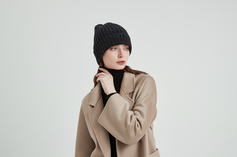 Unisex Hat European acrylic solid color knitted wool hat_voghion.com