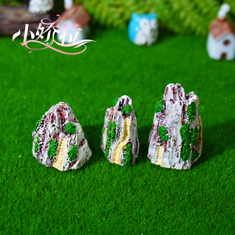 Nueva pecera transfronteriza rocalla paisaje mini piedra resina micro paisaje jardinería pequeña decoración bonsai rocalla