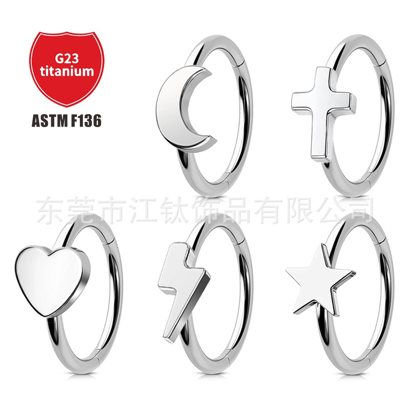 Pointed titanium steel lip stud product view
