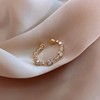 Tide, fashionable one size ring, zirconium from pearl, internet celebrity, Japanese and Korean, simple and elegant design