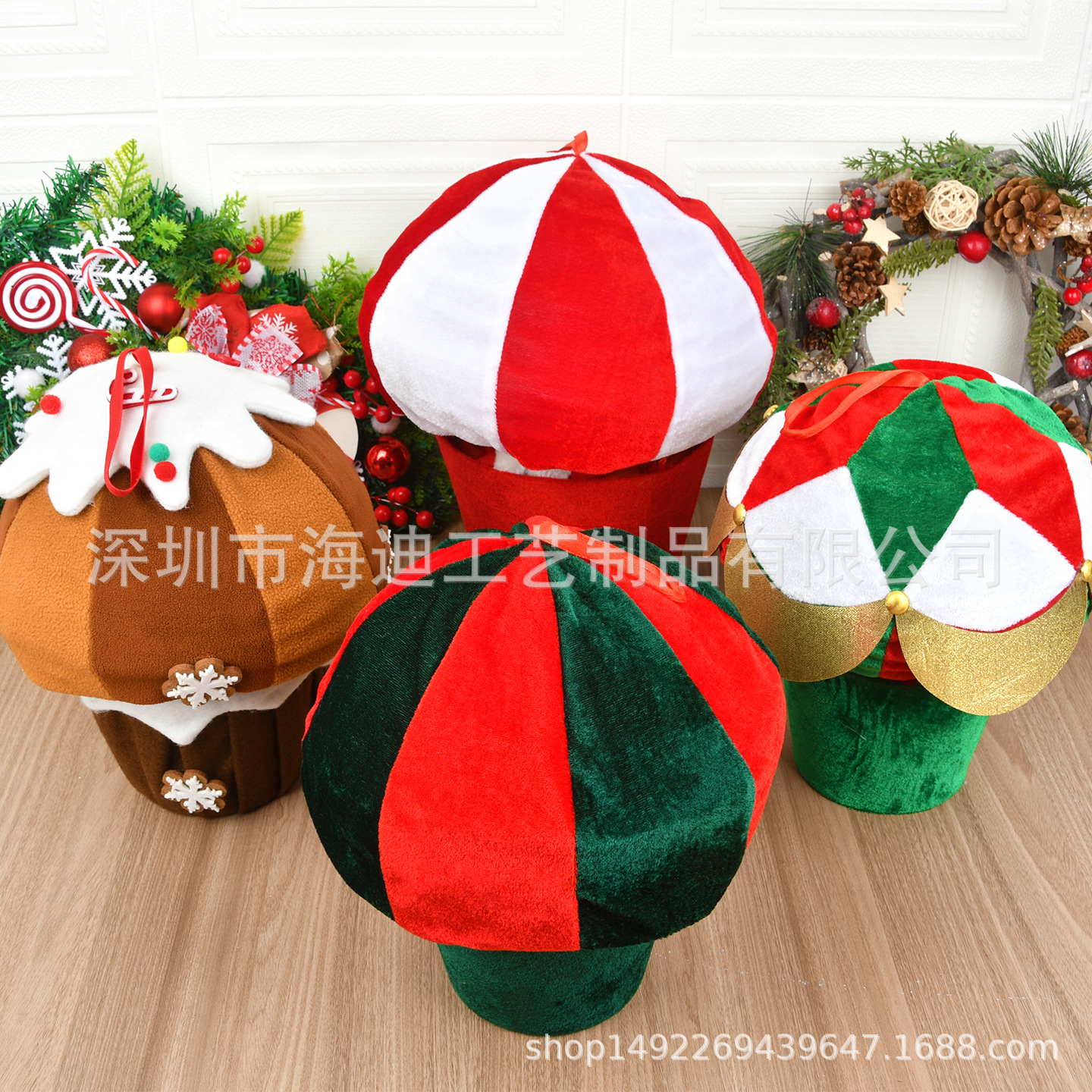 Decoraciones de Navidad paracaídas telescópicos pan de jengibre hombre globo caliente colgante regalo ventana decoración