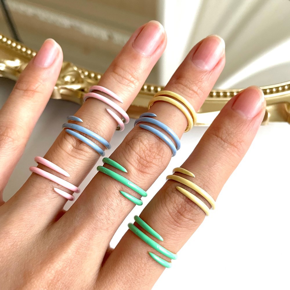 Cute Geometric Sterling Silver Plating Open Ring 1 Piece