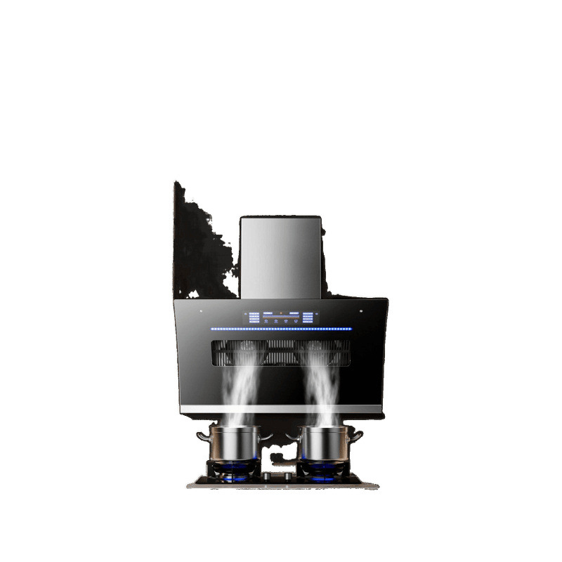 Campana extractora cocina gran succión doble máquina de humo de motor lateral absorción de aceite limpieza automática fábrica doméstica una pieza al por mayor