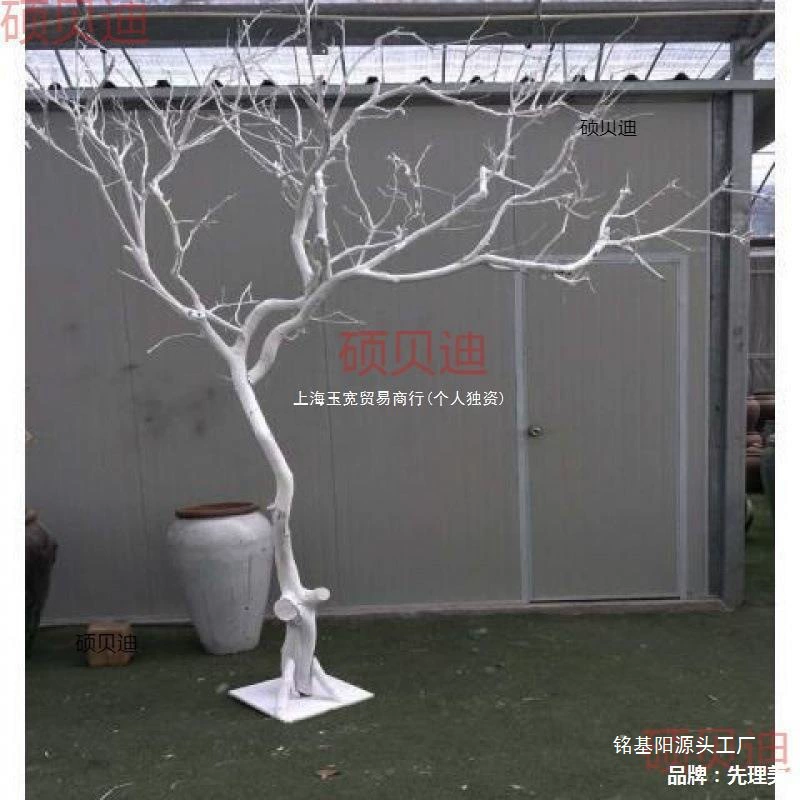 L сухие ветви, сухие ветви, белые украшения для желаний, стволы мертвых деревьев, деревья натуральной формы из массива дерева, искусственные деревья, искусственные украшения