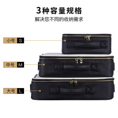 批發印logo收納大容量PU化妝箱化妝品收納紋繡包妝美甲工具化妝包