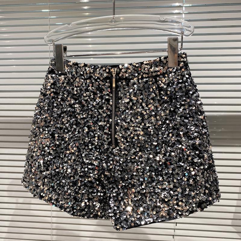 Women's Daily Streetwear Solid Color Shorts Sequins Casual Pants Flared Pants display picture 25