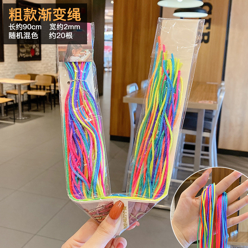 Cuerdas de cabello de color trenzado de mujer cuerdas de cabello de trenza sucia artefacto cinta de color para niños cabello de color trenza tocado