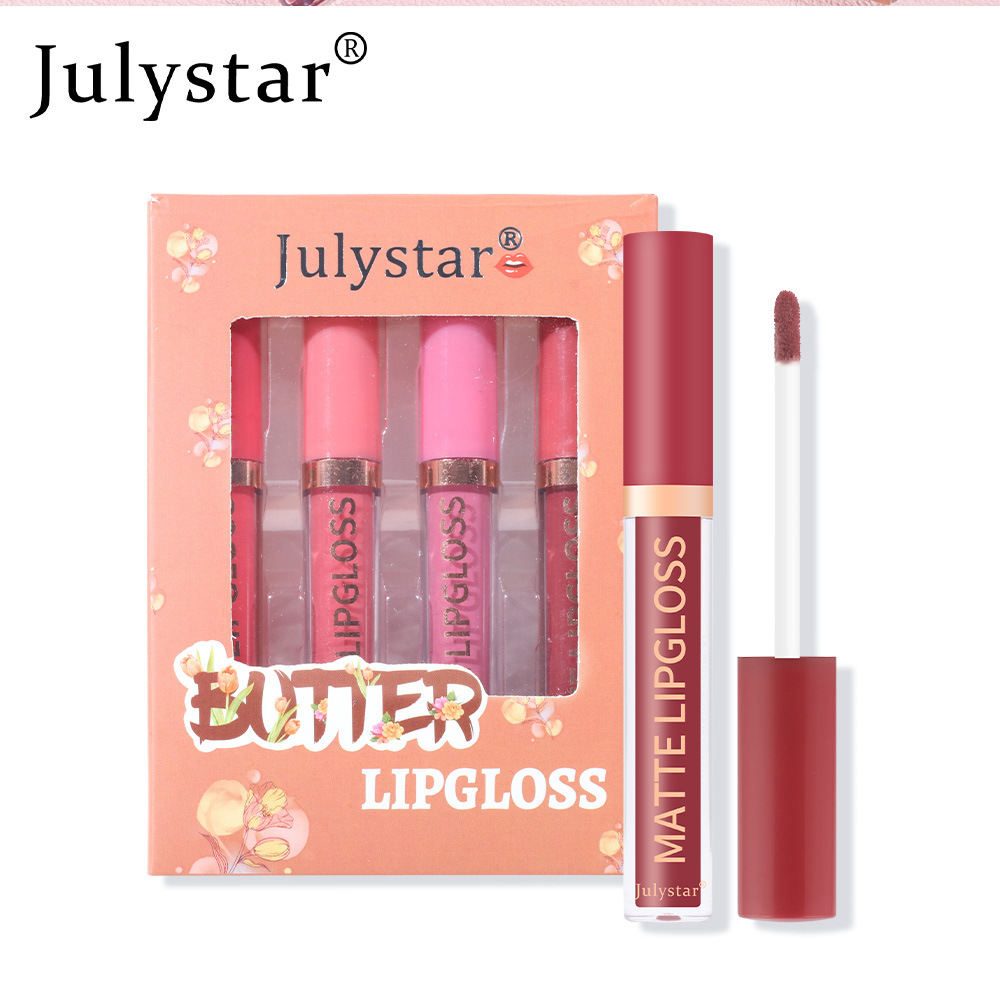 carina Set di rossetti perlescenti idratanti a lunga tenuta con gloss ad acqua, specchio naturale tridimensionale e non sbiadiscono_voghion.com