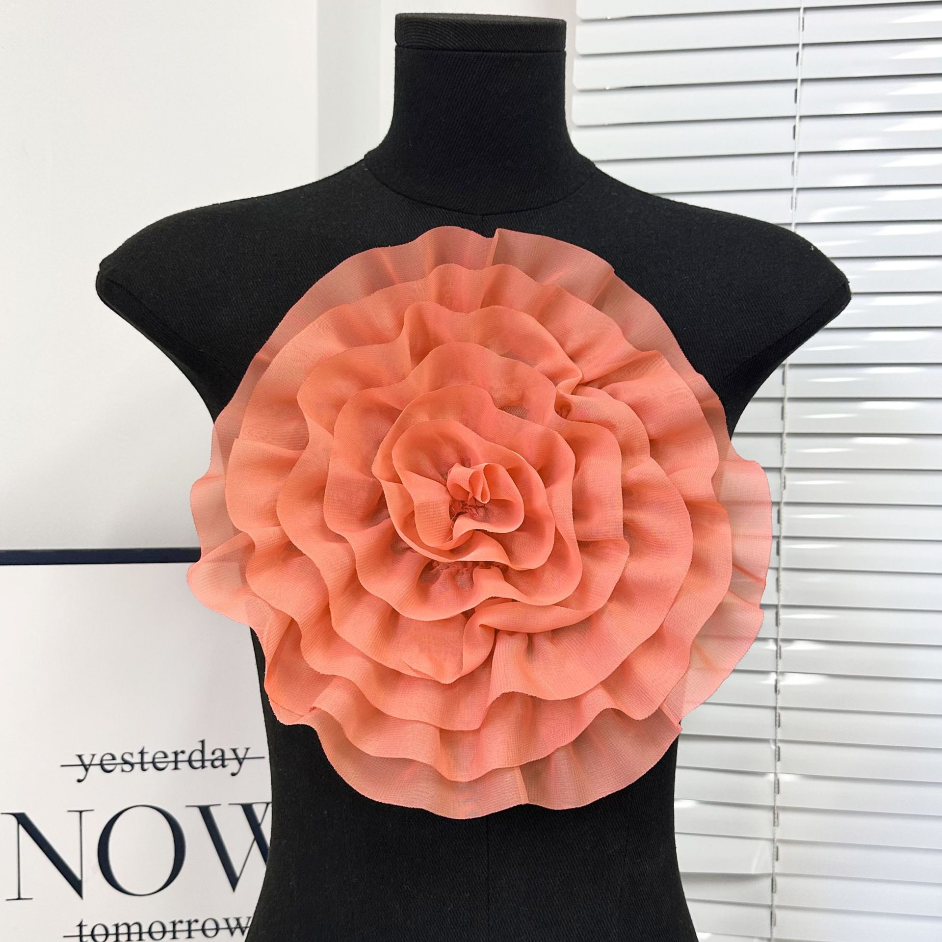28cm al por mayor flor de tela de tela de alta calidad multicolor flor estereoscópica trajes de baño accesorios