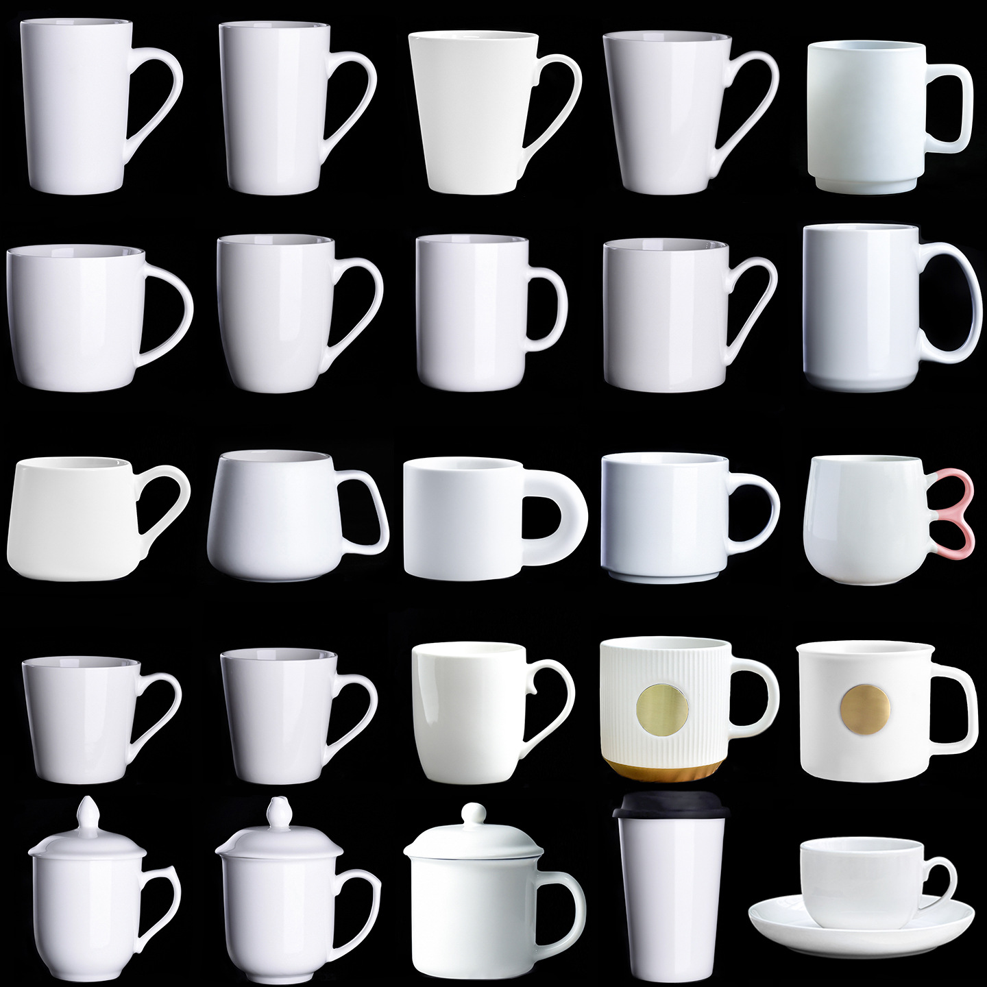 Taza de Cerámica de Color Liso Personalizable para Hotel y Regalos