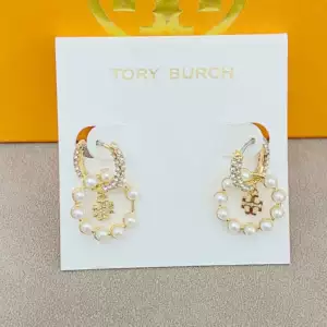 New Fashionable Simple Pearl Inlaid Rhinestone Earrings, Niche Design, Light Luxury TB Elegant Earrings for Women