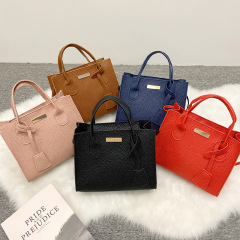 包包女2022新款鐵片掛皮荔枝紋手提凱莉包方包休閒手機包外貿小包