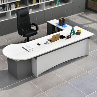 Customized Simple Modern Office Furniture Ceo Executive Desk Boss Office Desk and Chair Combination Manager Desk Supervisor Desk Cross-Border