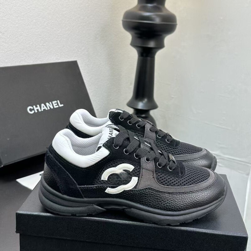 Putian Shoes Cross-Border Chanel-Style Sneakers Thick-Soled Casual Breathable Mesh Thick-Soled Dad Shoes Retro Panda Shoes Cross-Border Putian Shoes Cross-Border Chanel-Style Sneakers Thick-Soled Casual Breathable Mesh Thick-Soled Dad Shoes Retro Panda Shoes Cross-Border