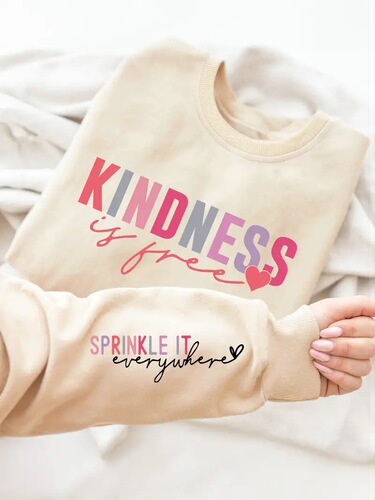 Thin velvet autumn and winter new products for women's long-sleeved round-neck sweaters, simple letter printed sweatshirt trend