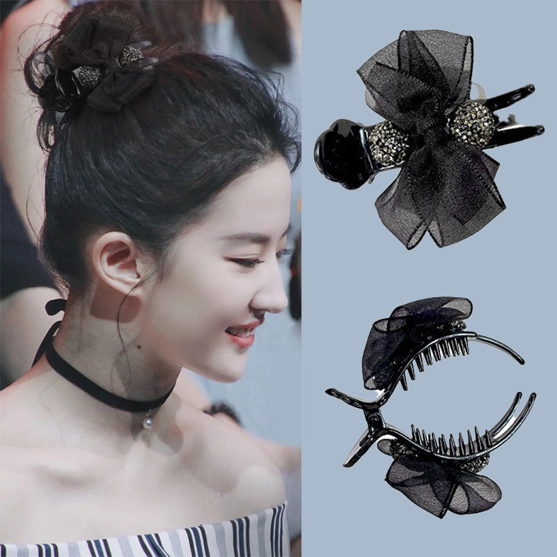 Bowknot Bun Hair Clip for Women 2025 New Advanced Fixed Hairpin Updo Tool High Ponytail Hair Accessory