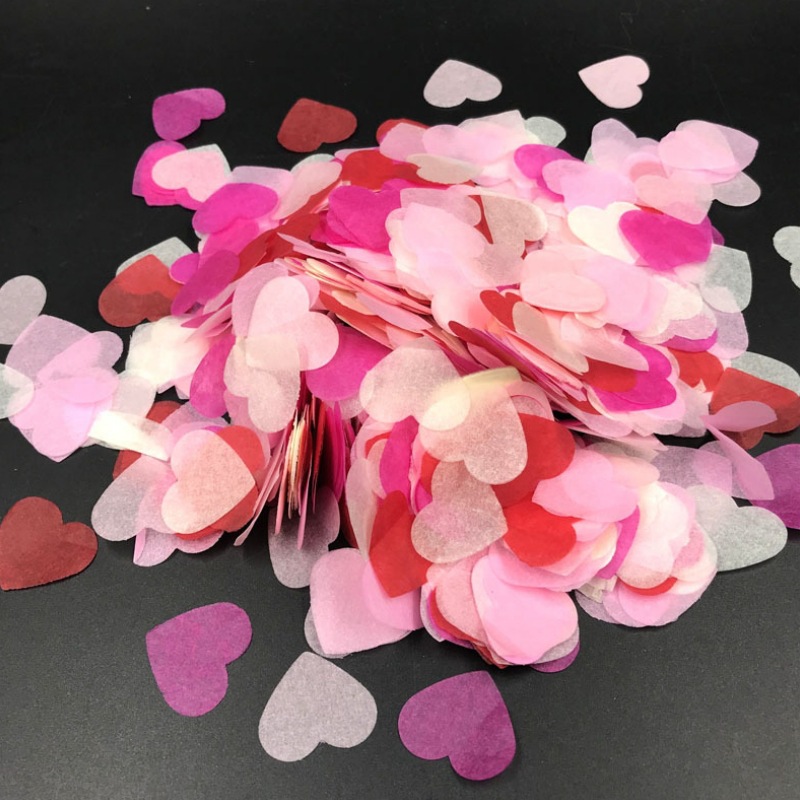 10g colorido 2.5cm confeti de amor fiesta de bodas de San Valentín sosteniendo pétalos globos transparentes relleno de bola de olas