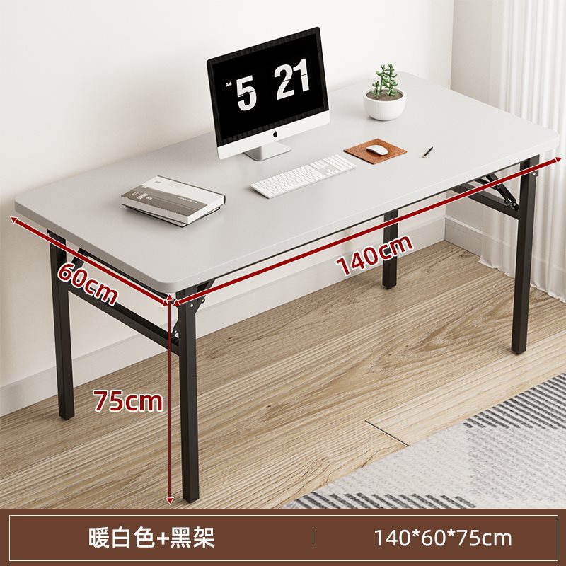 Mesa de escritorio plegable mesa de estudio de escritorio de escritorio de estudiantes de oficina en el hogar tabla pequeña tabla rectangular alquiler simple
