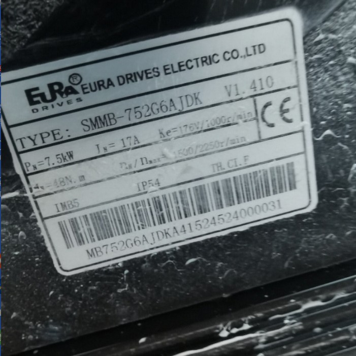 原装EURA SMMB-752G6AJDK 欧瑞伺服电机7.5KW