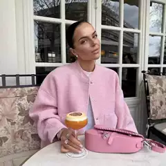 Women's Oversized Stand Collar Pocket Bomber Jacket - Instagram Trending