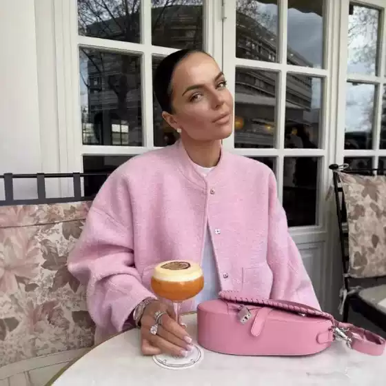 Women's Oversized Stand Collar Pocket Bomber Jacket - Instagram Trending