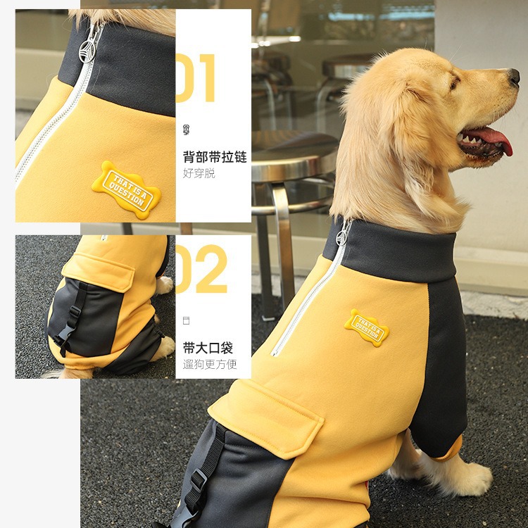 Ropa para perros Otoño e Invierno Golden Retriever mediano perro grande mascota primavera y otoño perro grande Labrador suéter de cuatro patas invierno