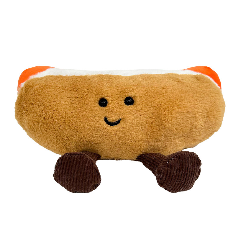 2025 nueva simulación de juguetes de peluche perros calientes muñecas atrapar muñecas lindas más series de juguetes de peluche al por mayor