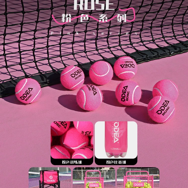 Розовые неоновые тренировочные теннисные мячи ROSE прочные и долговечные для начинающих и продвинутых, без давления, оптом теннисные мячи
