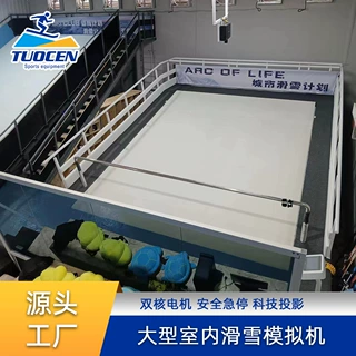室内大型滑雪机模拟器健身房滑雪初学者练习训练滑雪机器自动喷淋