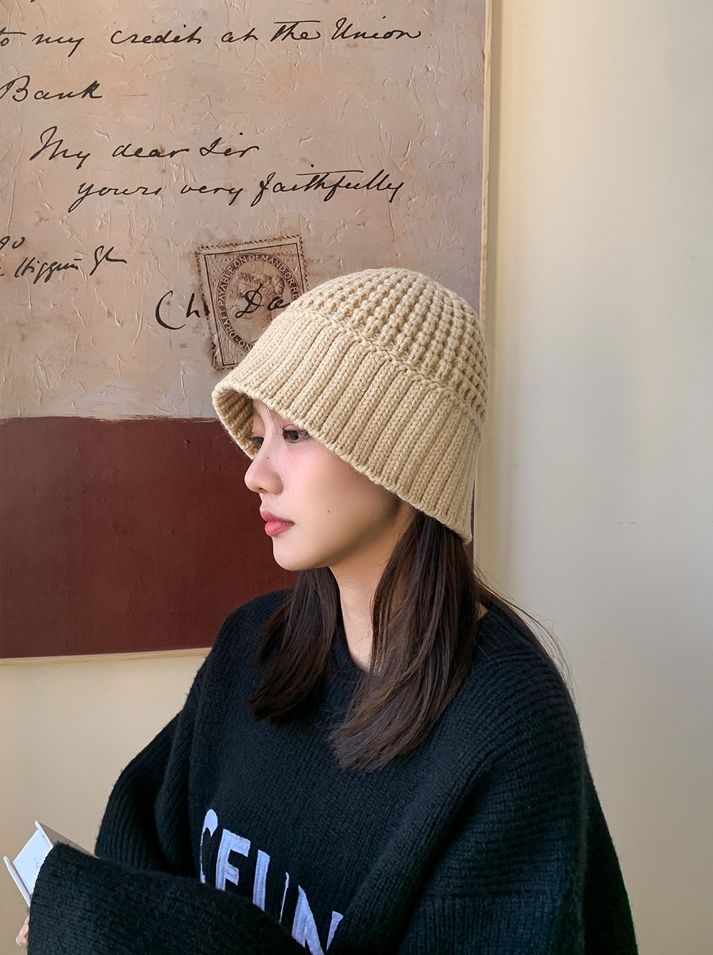 盆帽水桶帽模特图