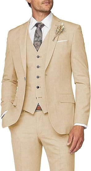 Nuevo traje de hombre conjunto de tres piezas casuales de negocios banquete de baile delgado traje de boda vestido de playa