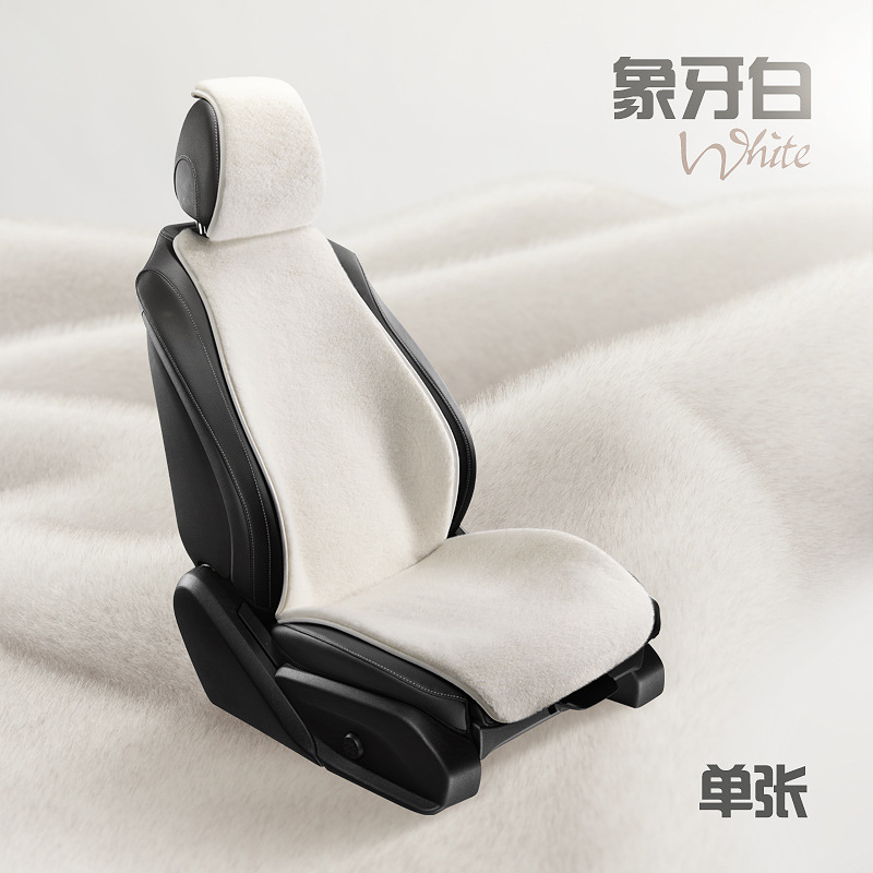 Winter Warm: Qìchē Wool pad - ivory-white-front-row-single-seat