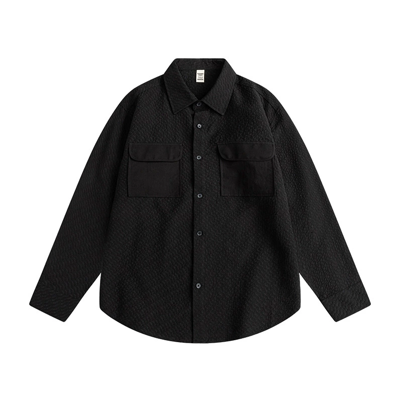 Новая осенняя мужская рубашка с длинным рукавом в гонконгском стиле, повседневная свободная рубашка больших размеров, модная рубашка для мужчин