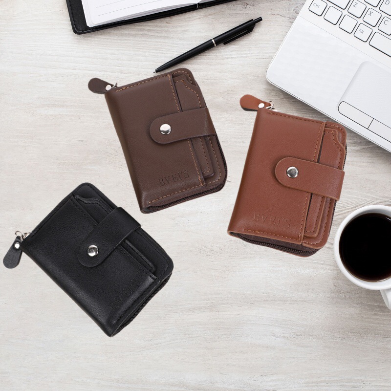 Cross-border Men's Short Wallet Multi-card Coin Purse Business Organ Card Bag Soft Parchment Card Bag Cross-border Men's Short Wallet Multi-card Coin Purse Business Organ Card Bag Soft Parchment Card Bag