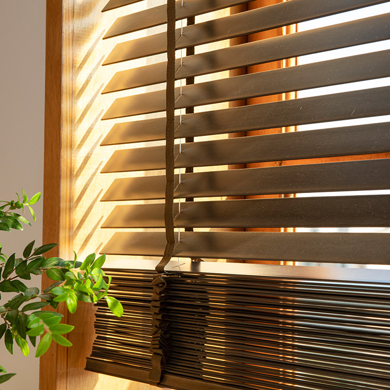 Solid Wood Blinds, 5cm Wide Blades, Basswood Material, Four-In-One Beads, Living Room, Dining Room and Study