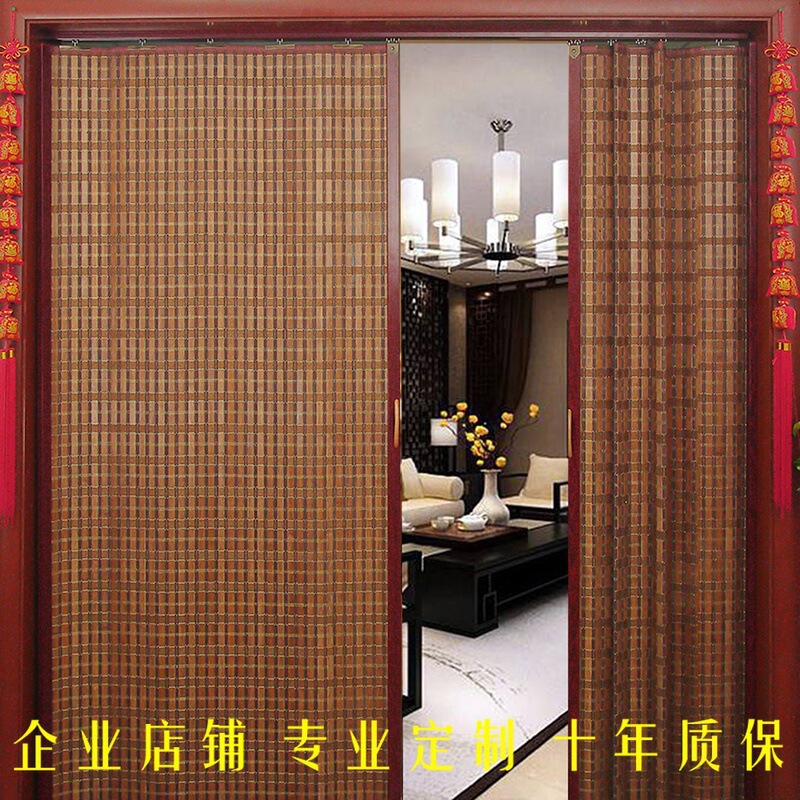 Folding Screen Bamboo Curtain Sliding Door Partition Curtain Living Room Decorative Curtain Home Kitchen Shop Bamboo Curtain Door Curtain