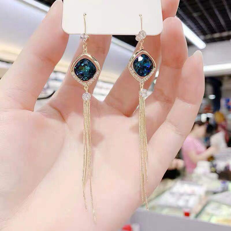 geometric crystal earings