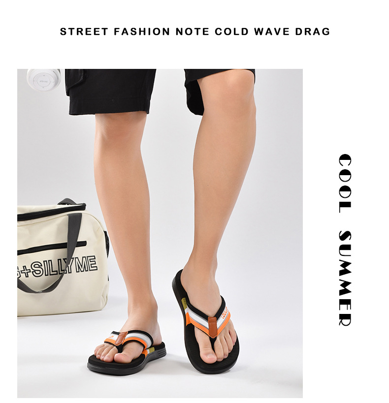 Nouveau type de tongs antidérapantes pour la plage, sandales d'extérieur à clipser pour hommes, pantoufles d'été à la mode_voghion.com