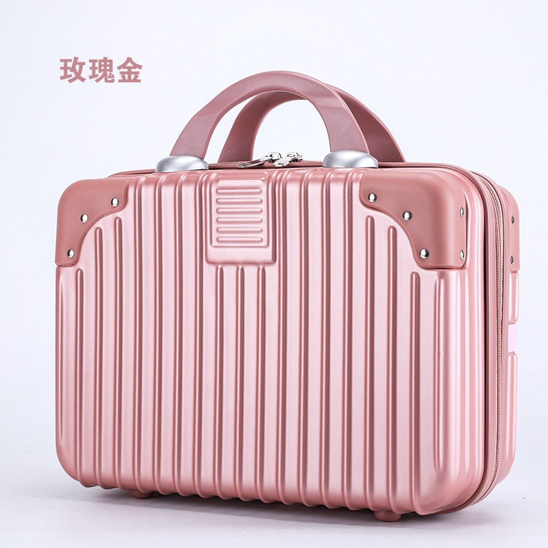 Mayorista de 7 pulgadas 14 pulgadas con patrón de logotipo maleta ABS maquillaje caja de embarque de mano bolsa de viaje maleta