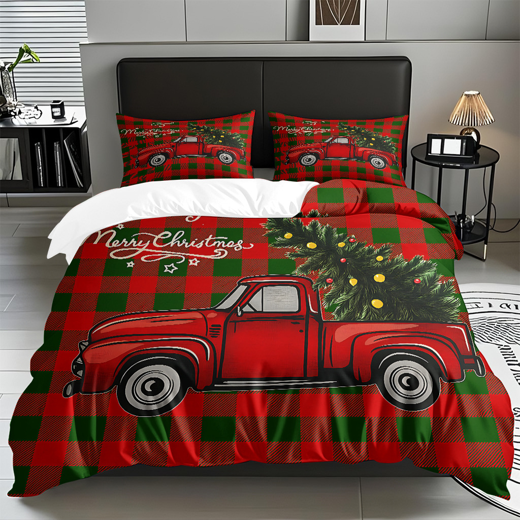 Impresión digital 3D Kit de colcha de navidad muñeco de nieve alce piel fábrica de textiles caseros directa TEMU / JIT