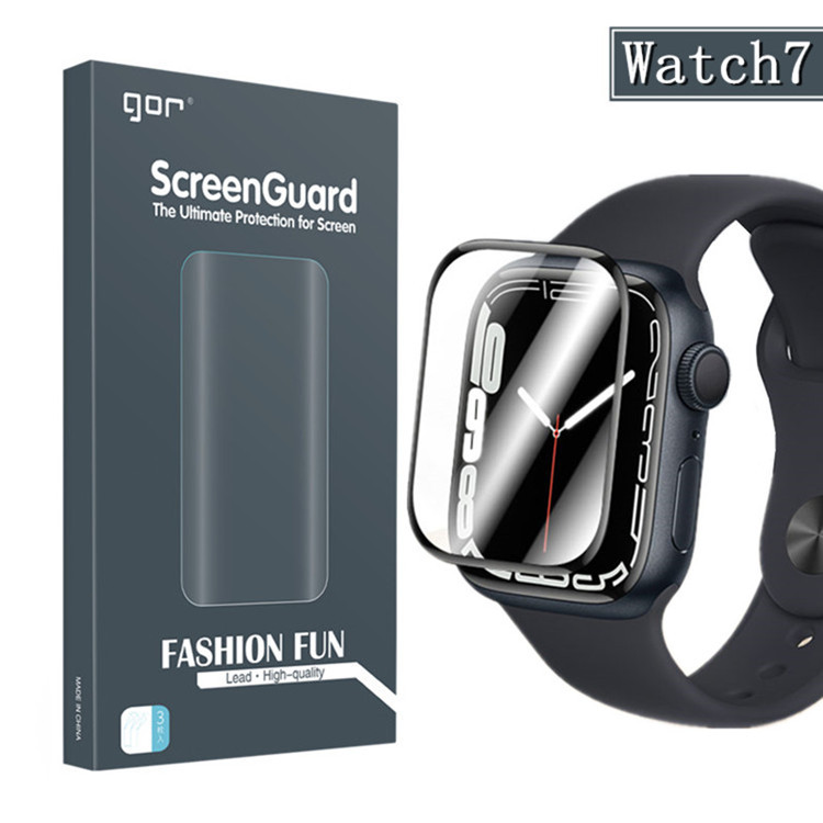 GOR adecuado watch10 Apple Watch película protectora applewatch7 película de doblado en caliente de acero de cristal s9 superficie curva completa