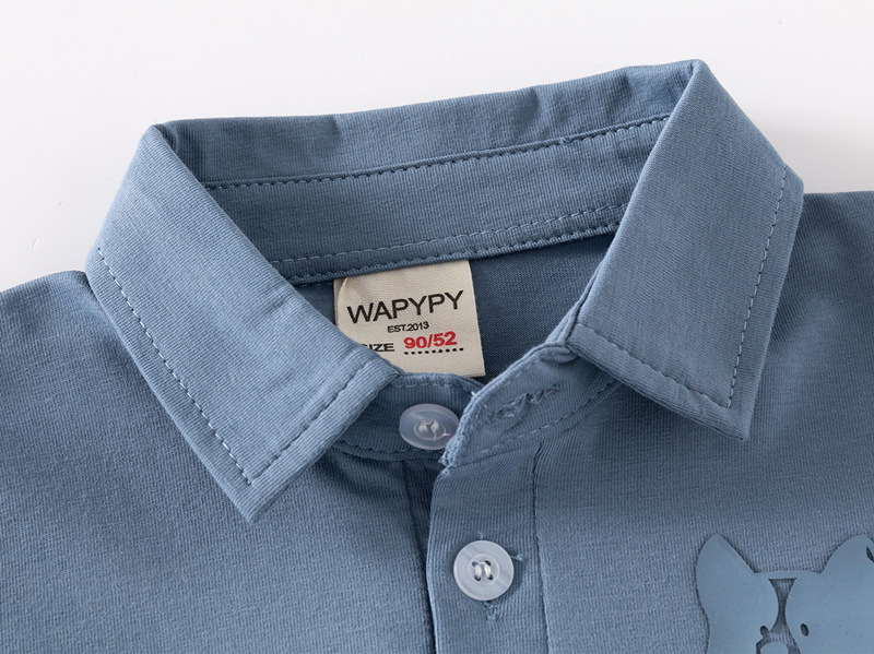 Boys' solid color polo shirt long sleeve 2024 new baby spring thin bottoming shirt children's lapel T-shirt children's clothing